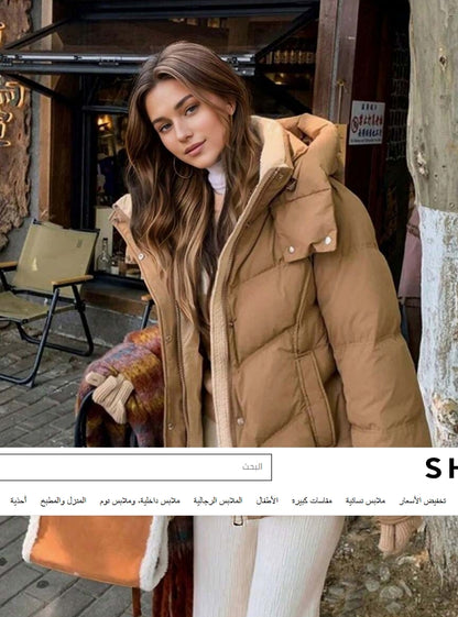 معطف قطني نسائي جديد للشتاء